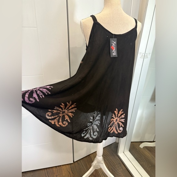 Black and Purple Embellished Mini Dress - Picture 8 of 10